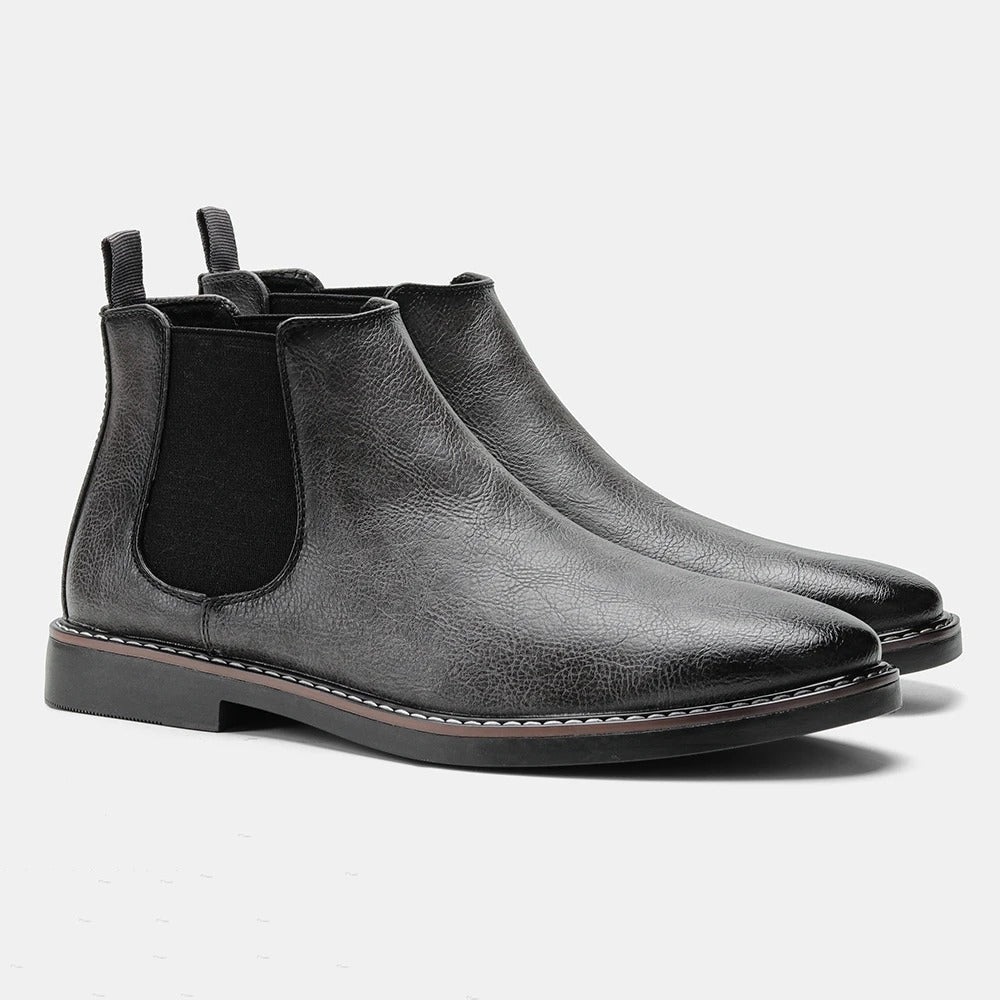 Leif | Men's Textured Leather Ankle Boot