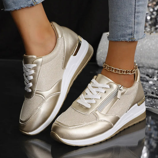 Eartha | Women's Lace Up Zip Sneaker