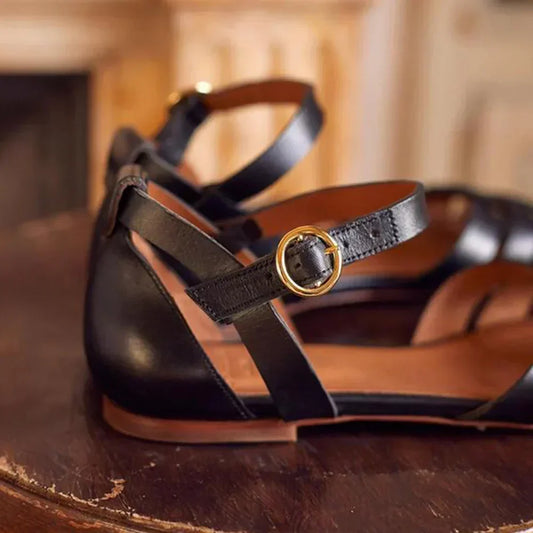 Aileen | Women's Woven Ankle Strap Slide