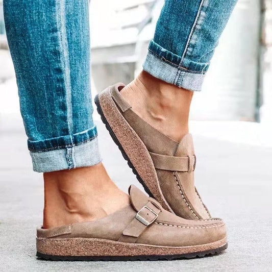 Cecilia | Women's Suede Buckle Strap Mule