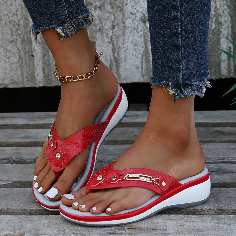 Tatiana | Women's Perforated Textured Flip Flop