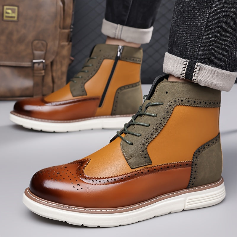 Mark | Men's Perforated Leather Look Boot