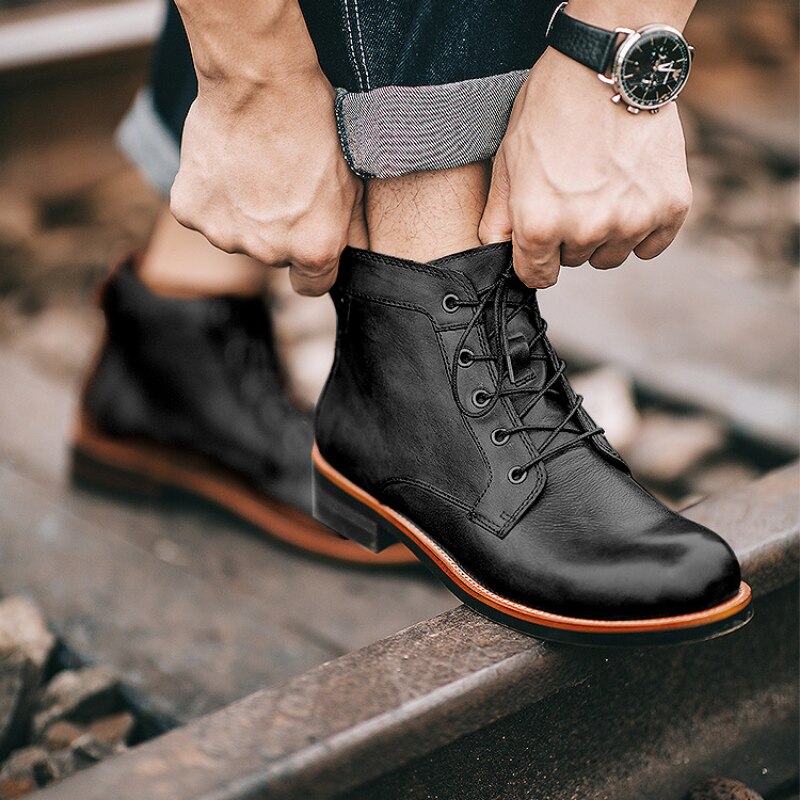 Morris | Men's Leather Lace Up Ankle Boot