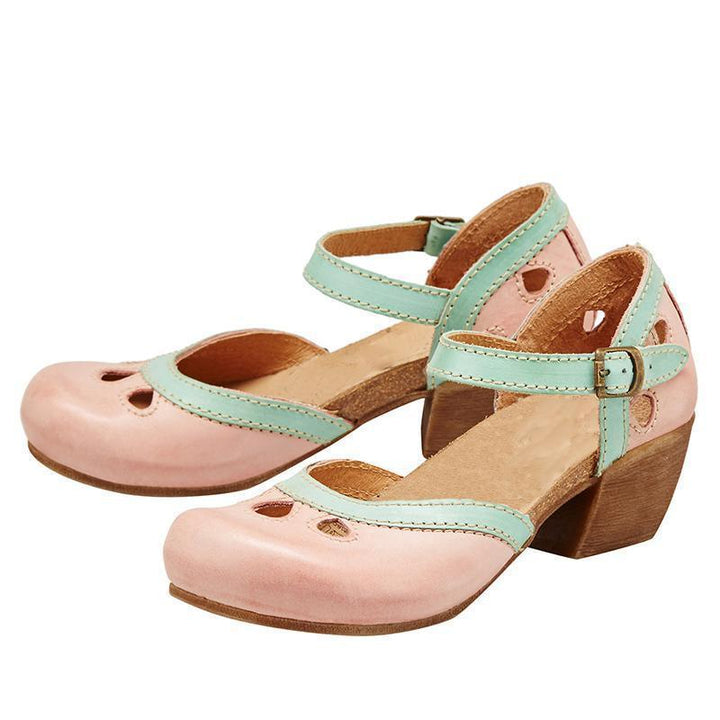 Helle | Women's Colour Block Round Toe Sandal