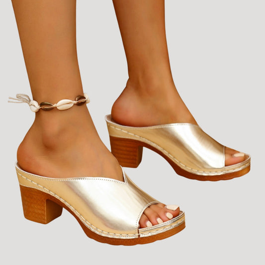 Petra | Women's Textured Open Toe Mule