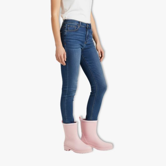 Magdalena | Women's Slip on Low Heel Rain Boot