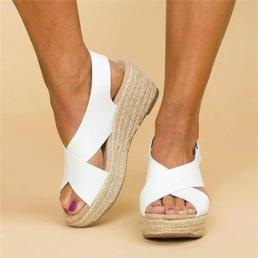 Beatrix | Women's Ankle Strap Crossed Straps Espadrille