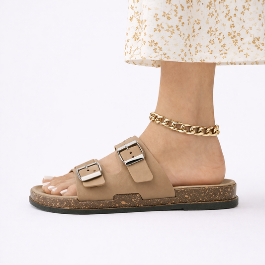 Sonja | Women's Cork Open Toe Slide