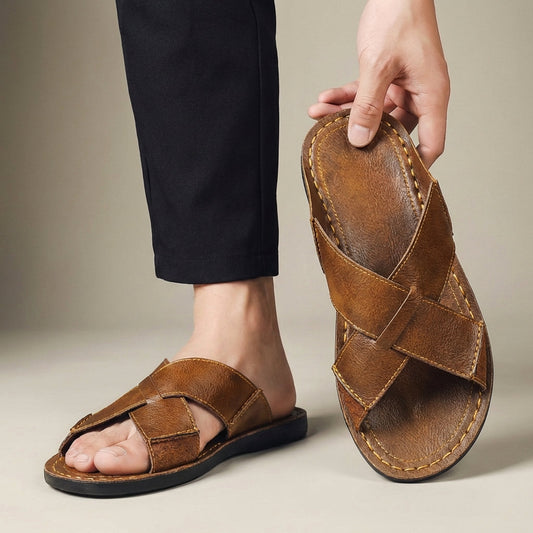 Reinhard | Men's Slip on Flat Slide