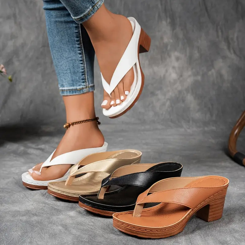 Dorothea | Women's Toe Post Block Heel Sandal