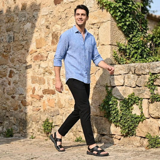 Mortimer | Men's Textured Leather Look Sneaker