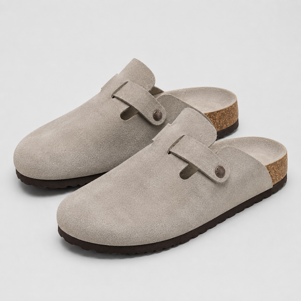 Anton | Men's Textured Leather Look Mule