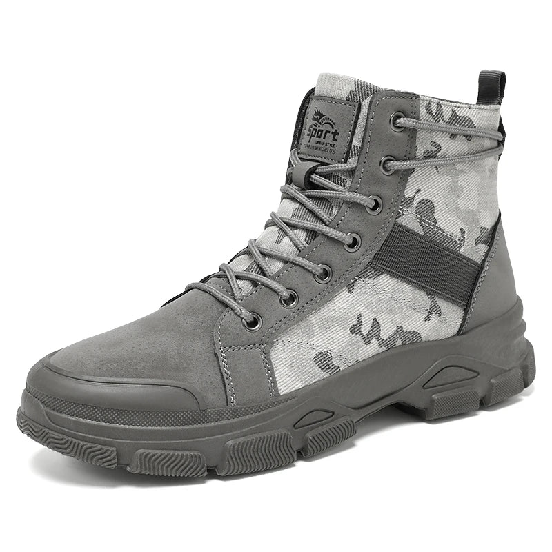 Emmerich | Men's Leather Look Lace Up Boot