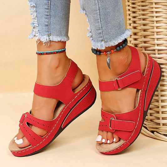Regina | Women's Open Toe Wedge Sneaker