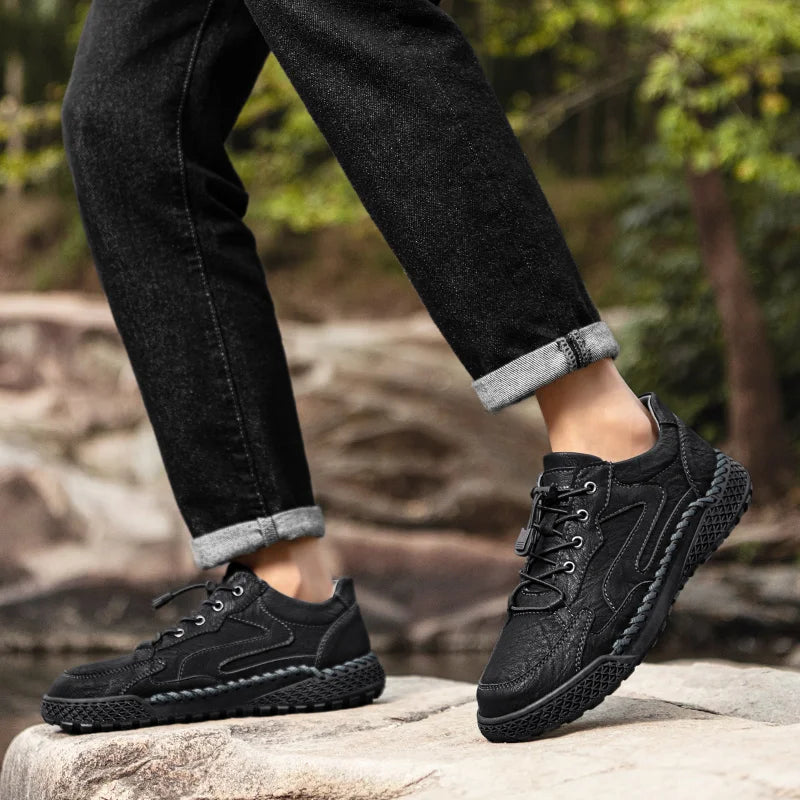 Lennart | Men's Leather Elastic Laces Hiking Shoe