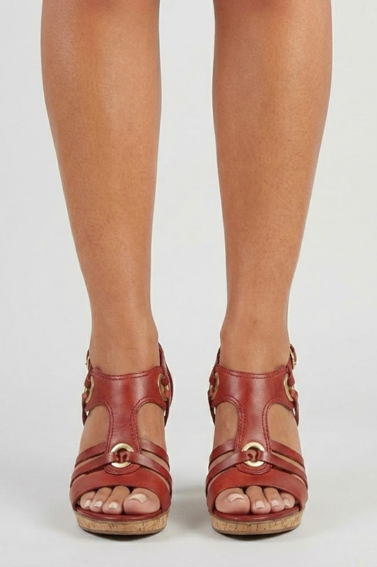 Fay | Women's Textured Buckle Strap Sandal