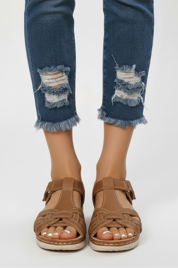 Valentina | Women's Woven Open Toe Sneaker