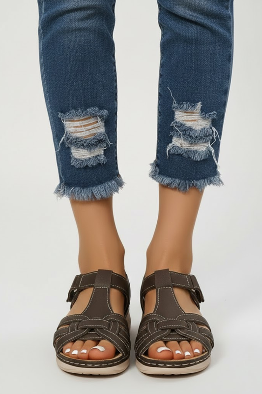 Valentina | Women's Woven Open Toe Sneaker