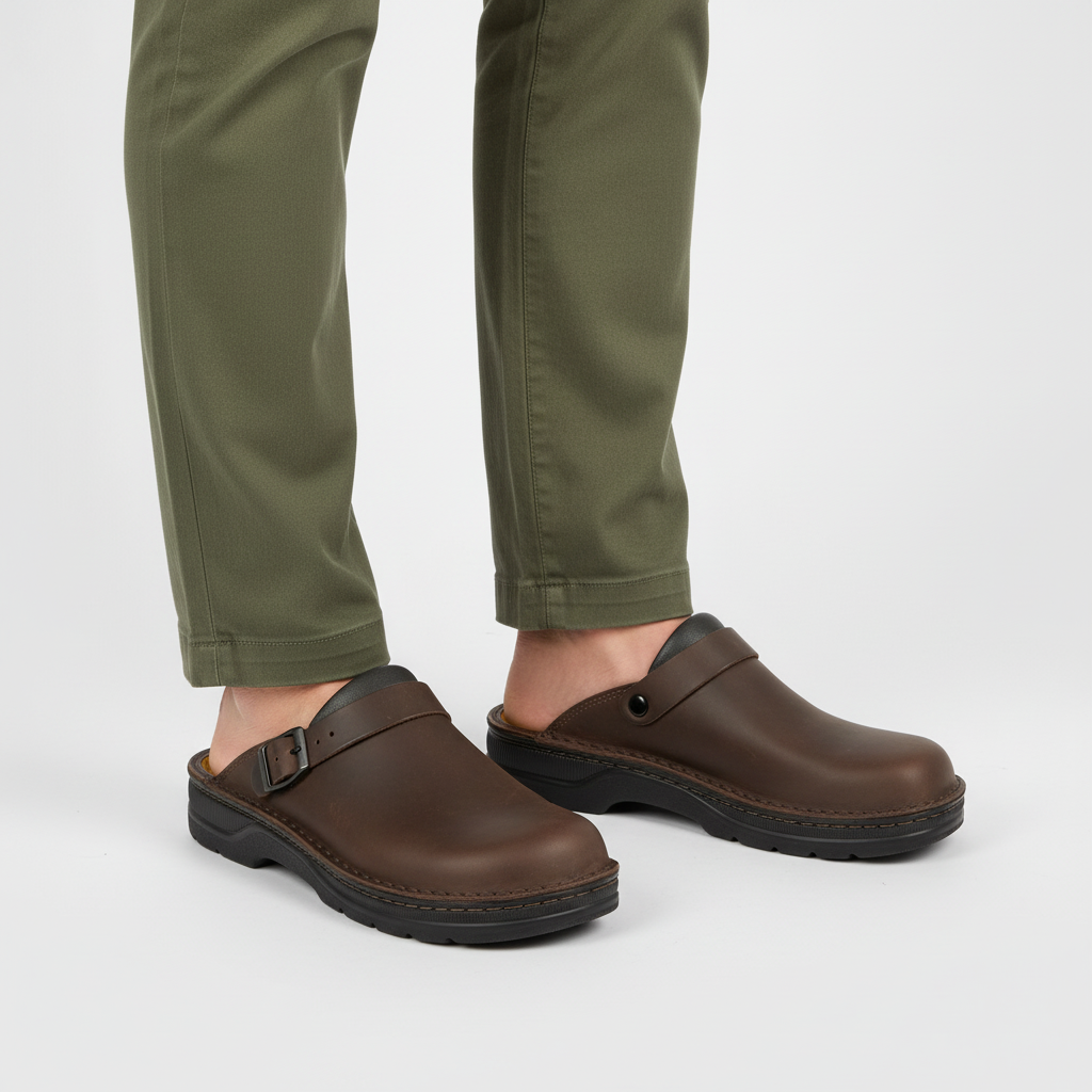 Dennis | Men's Suede Buckle Strap Mule