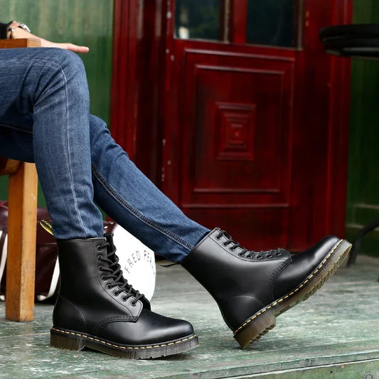 Esme | Unisex Round Toe Lace Up Ankle Boot