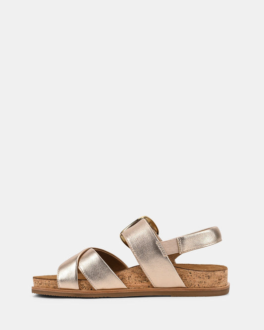 Flavia | Women's Textured Cork Slide