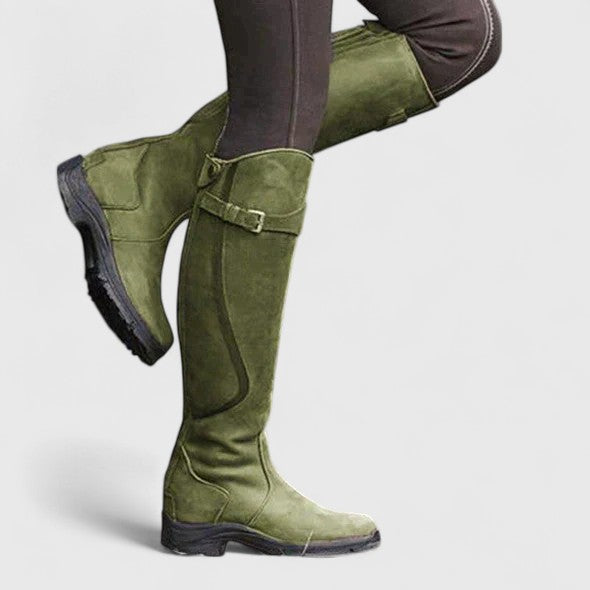 Josefine | Women's Leather Look Buckle Strap Ankle Boot