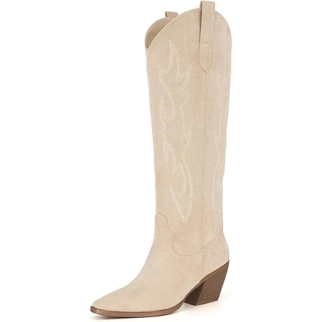 Judith | Women's Suede Slip on Western Boot