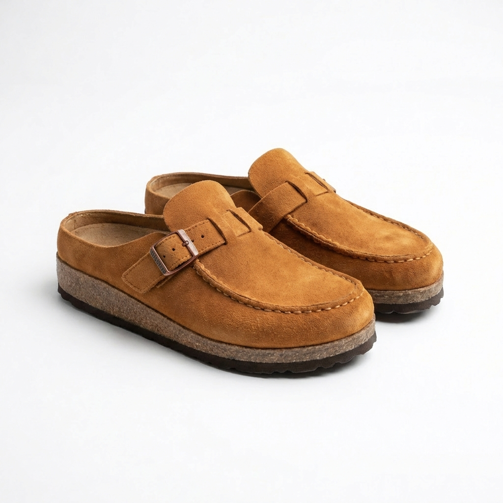 Lavinia | Women's Suede Buckle Strap Mule