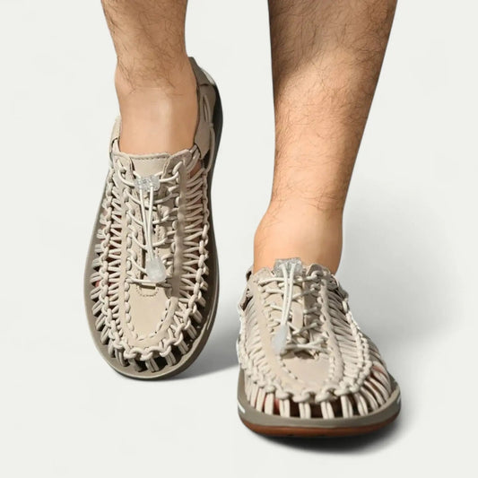 Sander | Men's Woven Leather Look Sneaker