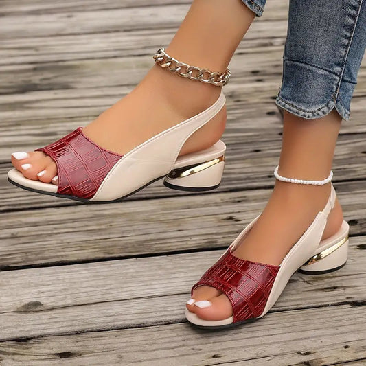 Saskia | Women's Two Tone Open Toe Sandal