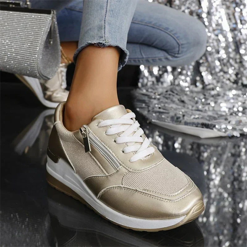 Eartha | Women's Lace Up Zip Sneaker