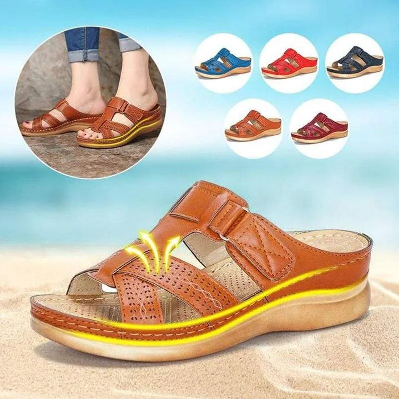 Tanja | Women's Perforated Leather Look Slide