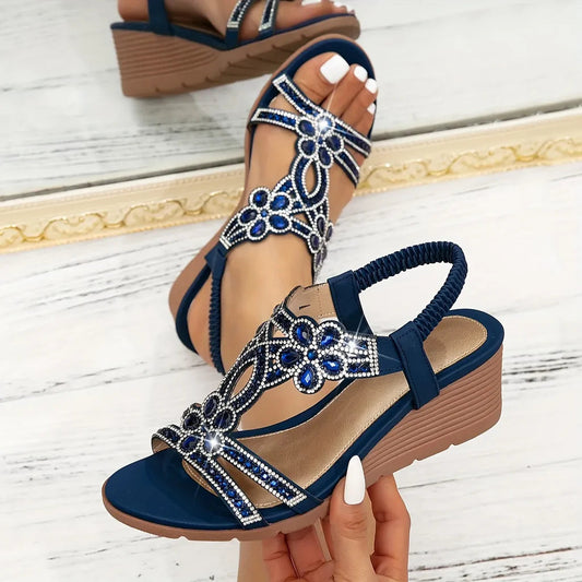 Blanca | Women's Floral Print Wedge Sandal