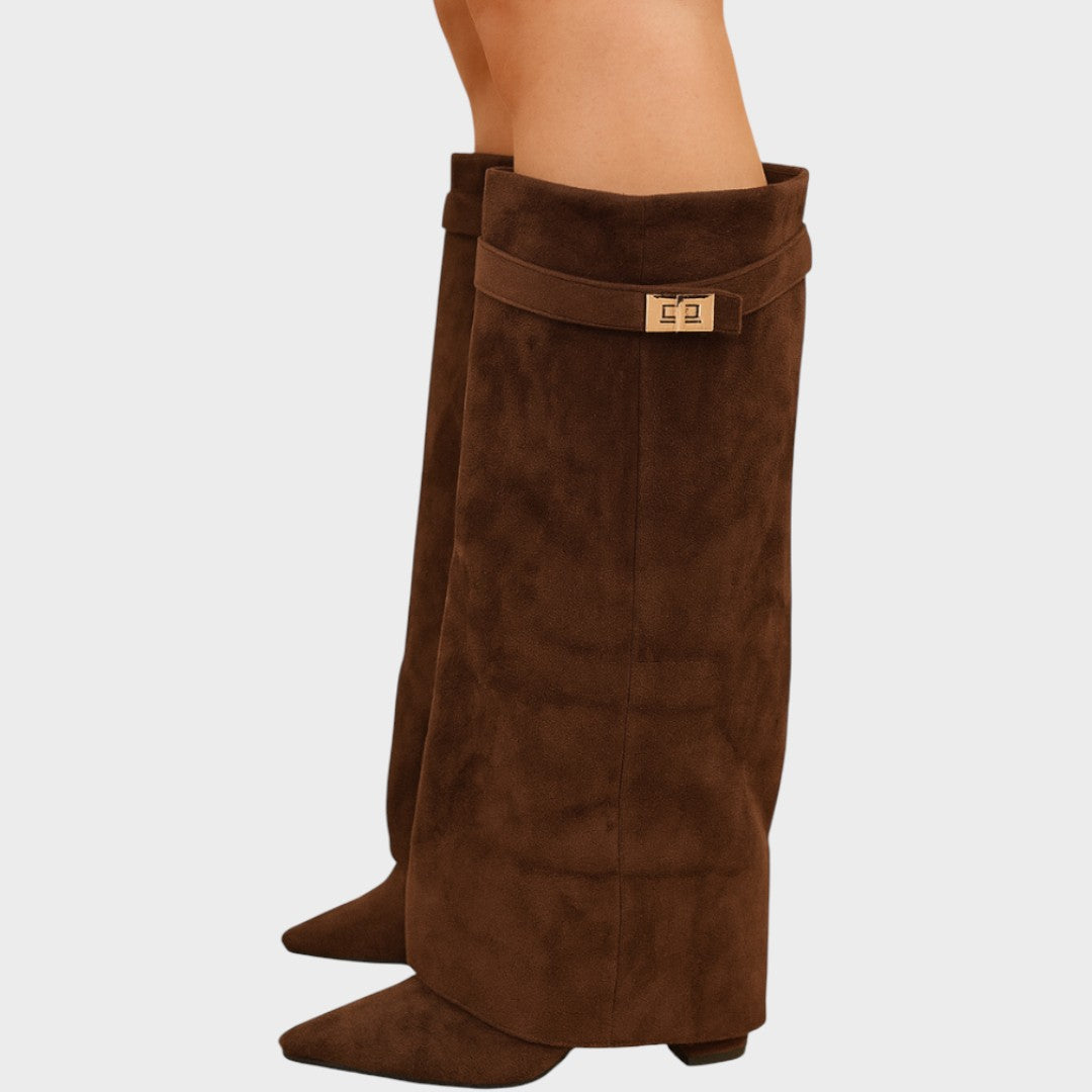 Rhiannon | Women's Suede Flat Profile Boot
