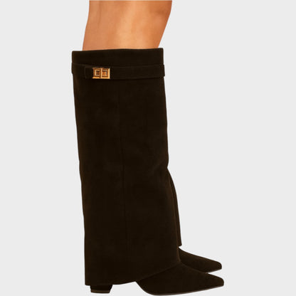 Rhiannon | Women's Suede Flat Profile Boot
