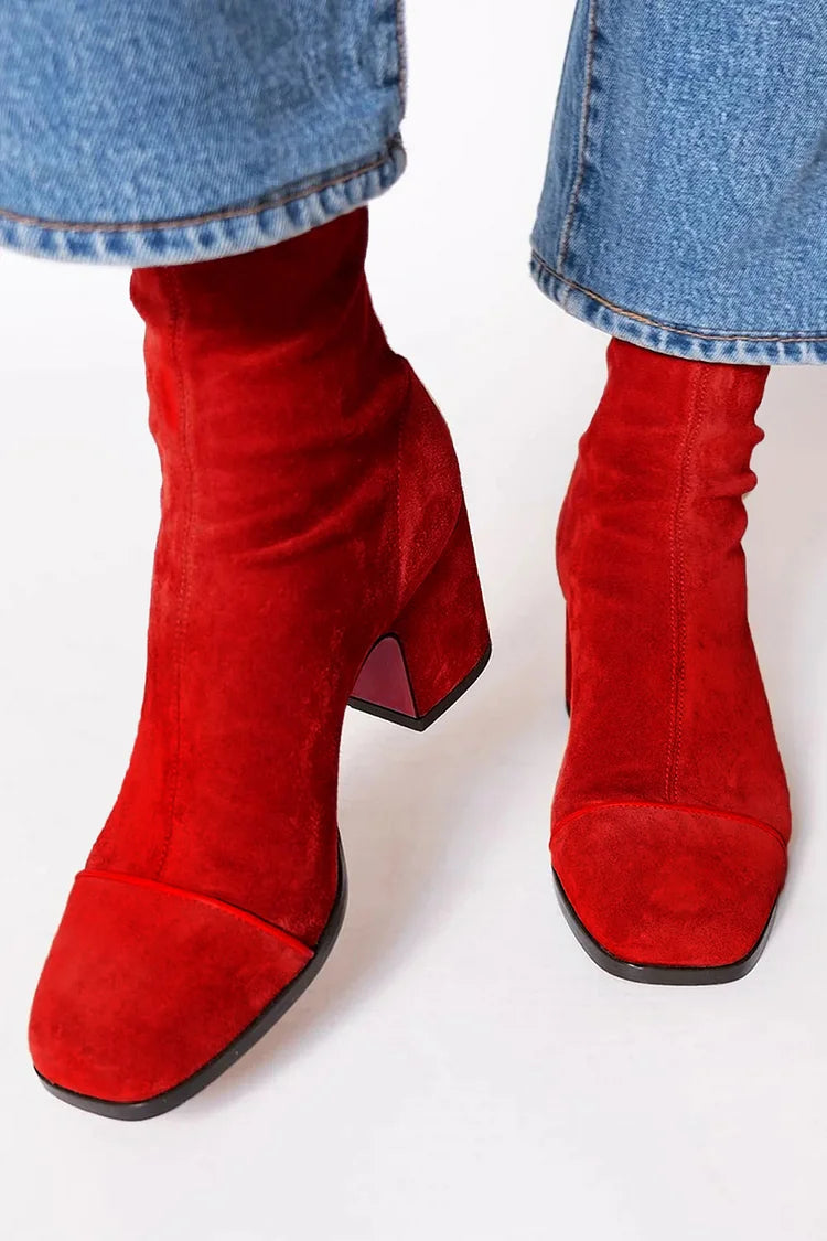 Greer | Women's Square Toe Block Heel Boot