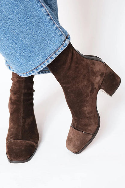 Larissa | Women's Square Toe Block Heel Boot