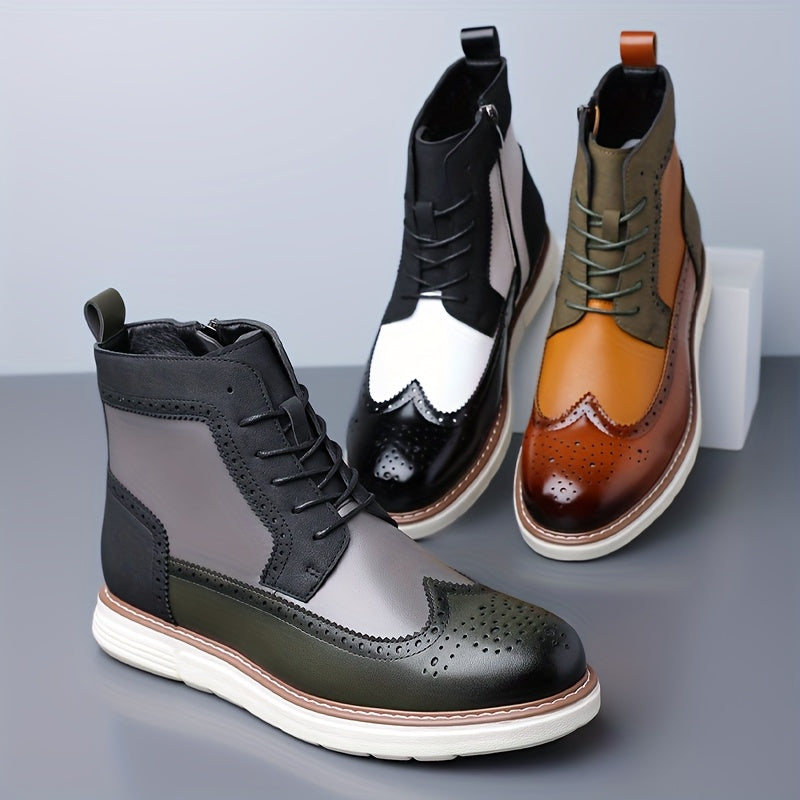 Mark | Men's Perforated Leather Look Boot