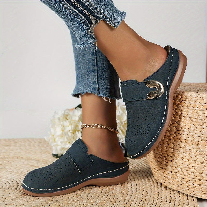 Valentina | Women's Perforated Textured Mule