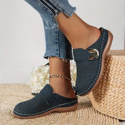Valentina | Women's Perforated Textured Mule