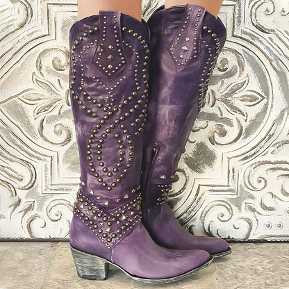 Saoirse | Women's Studs Pointed Toe Western Boot