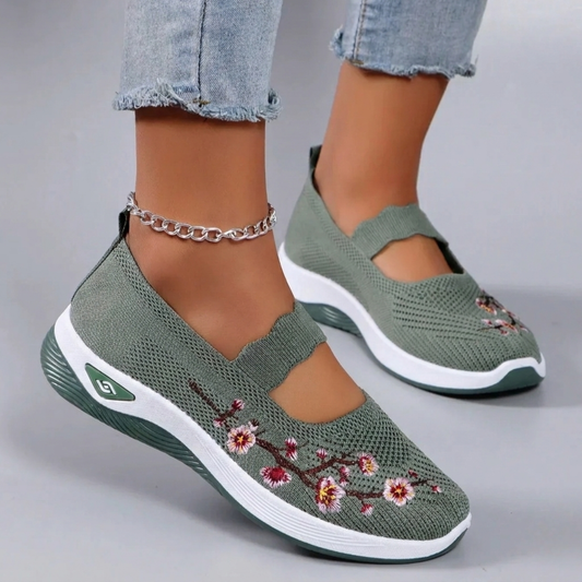 Colette | Women's Floral Print Embroidery Sneaker