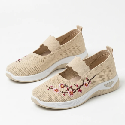 Flora | Women's Floral Print Embroidery Sneaker