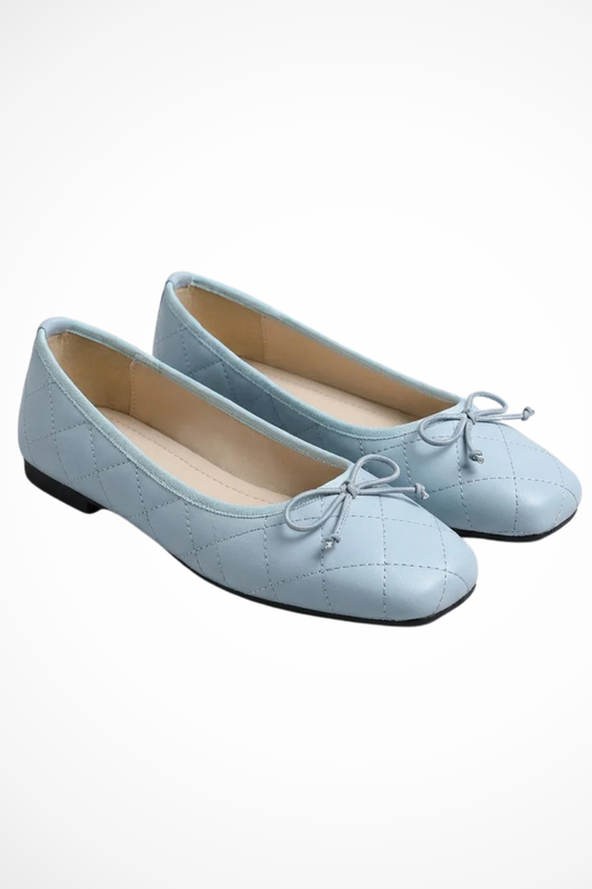 Gabriela | Women's Quilted Bow Flat Shoe