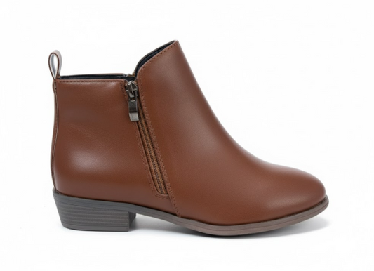 Jolanda | Women's Leather Look Lace Up Ankle Boot