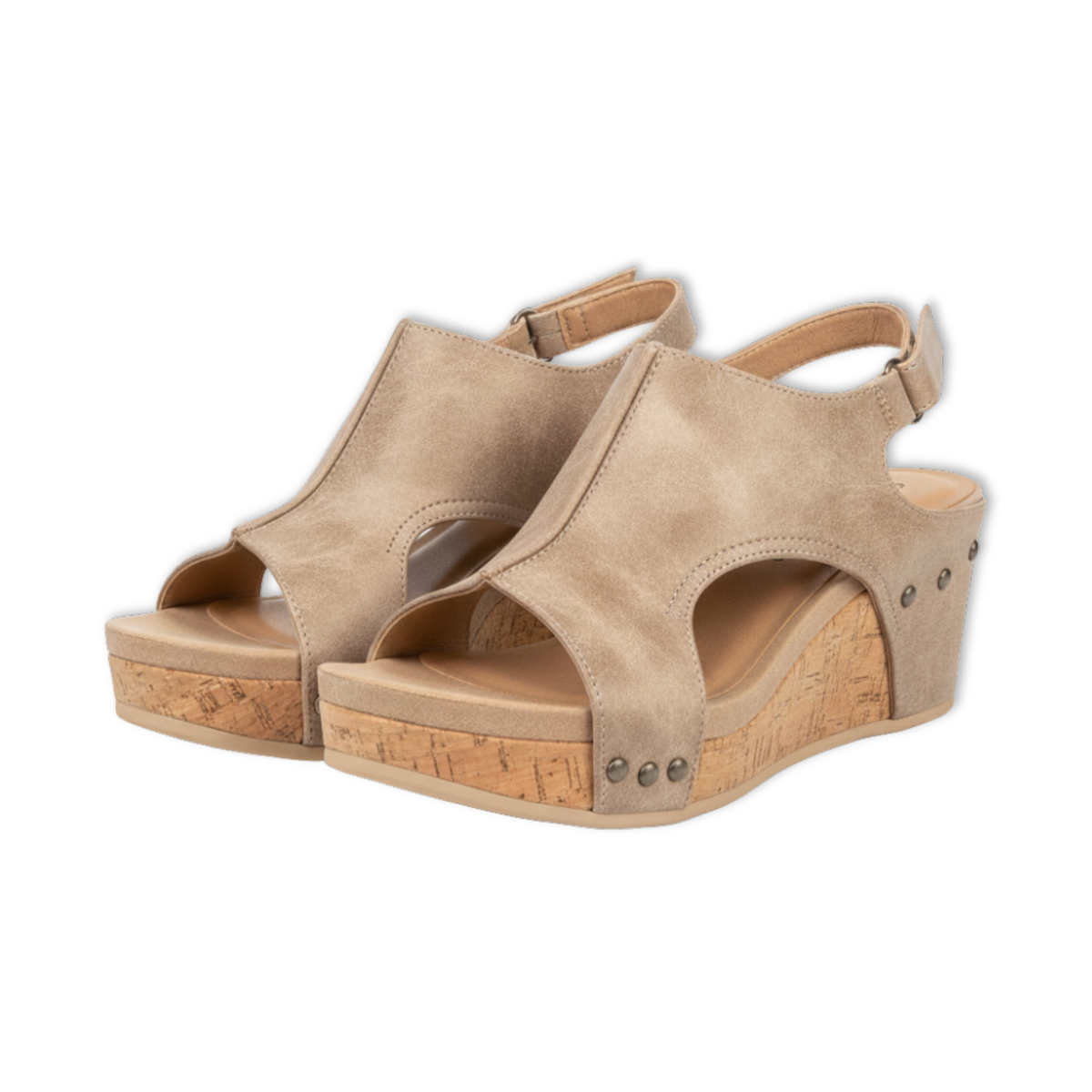 Thora | Women's Studs Leather Look Sandal