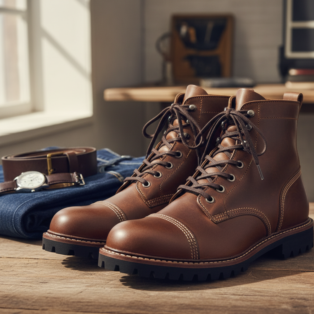 Bartholomew | Men's Smooth Lace Up Boot