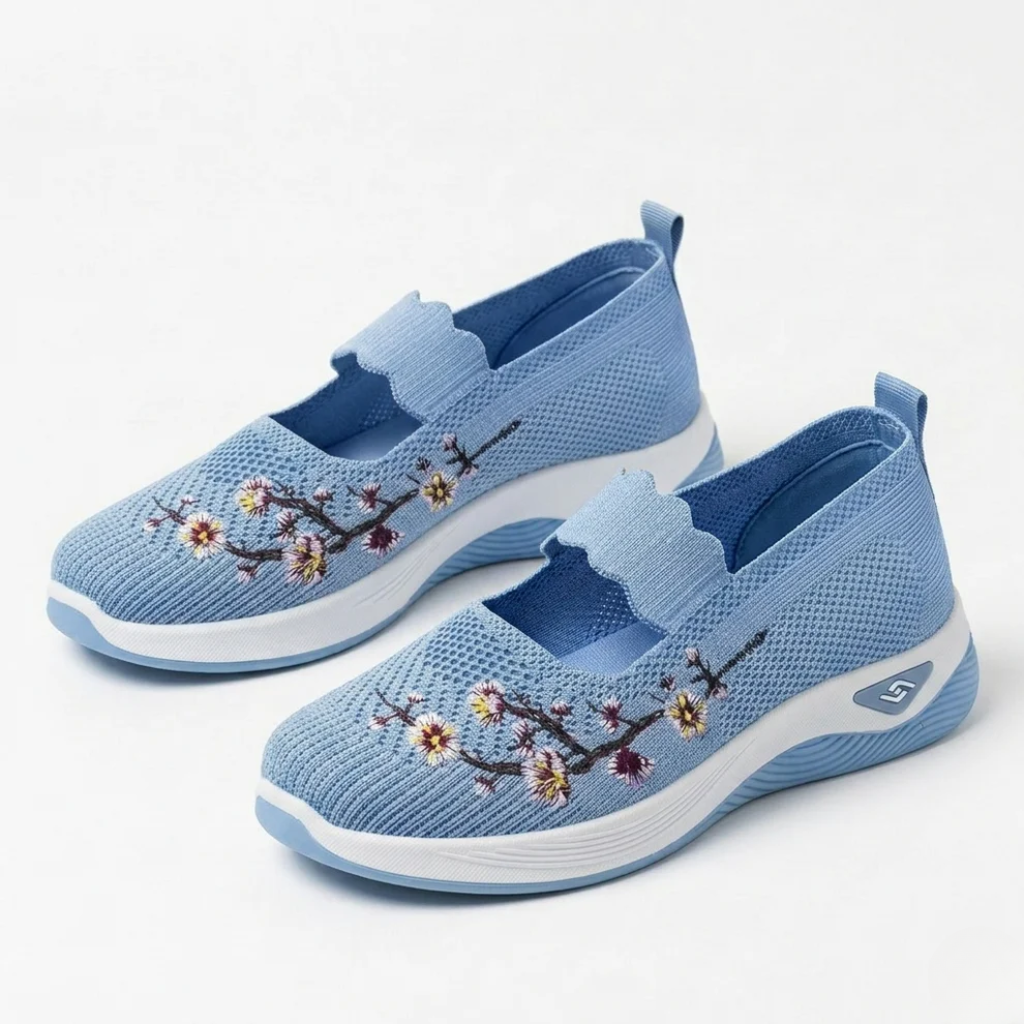 Flora | Women's Floral Print Embroidery Sneaker