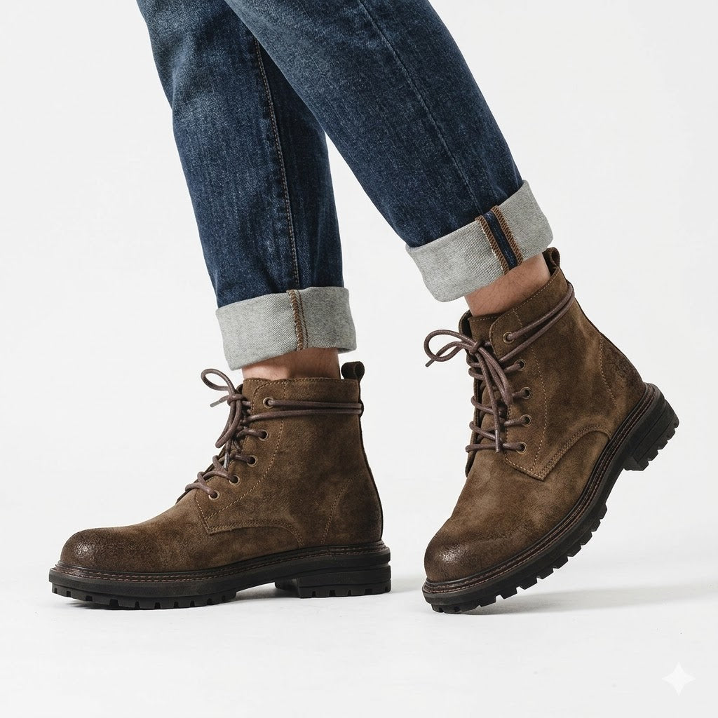 Leonard | Men's Textured Suede Look Boot
