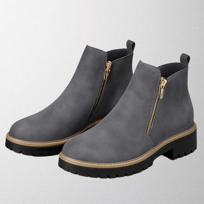 Kira | Women's Round Toe Zip Boot